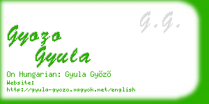 gyozo gyula business card