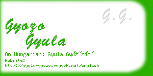 gyozo gyula business card